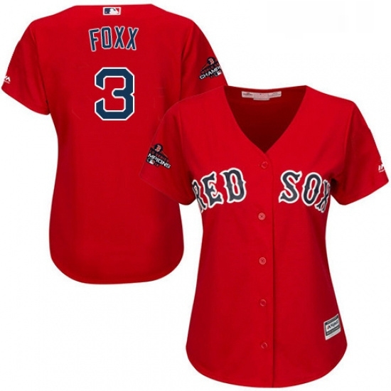 Womens Majestic Boston Red Sox 3 Jimmie Foxx Authentic Red Alternate Home 2018 World Series Champions MLB Jersey Womens Majestic Boston Red Sox 3 Jimmie Foxx Authentic Red Alternate Home 2018 World Series Champions MLB Jersey