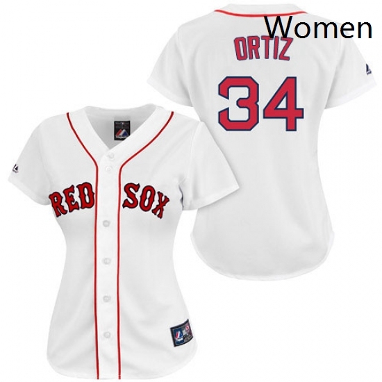 Womens Majestic Boston Red Sox 34 David Ortiz Authentic White MLB Jersey Womens Majestic Boston Red Sox 34 David Ortiz Authentic White MLB Jersey