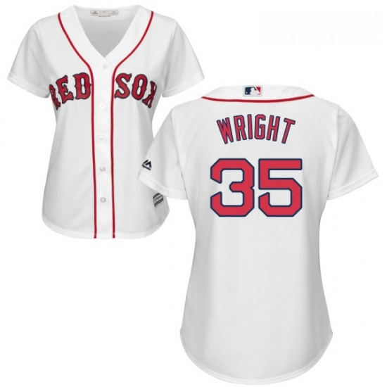 Womens Majestic Boston Red Sox 35 Steven Wright Authentic White Home MLB Jersey Womens Majestic Boston Red Sox 35 Steven Wright Authentic White Home MLB Jersey