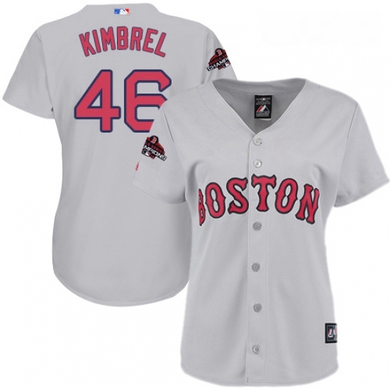 Womens Majestic Boston Red Sox 46 Craig Kimbrel Authentic Grey Road 2018 World Series Champions MLB Jersey Womens Majestic Boston Red Sox 46 Craig Kimbrel Authentic Grey Road 2018 World Series Champions MLB Jersey
