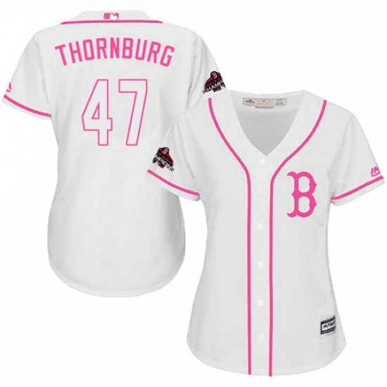 Womens Majestic Boston Red Sox 47 Tyler Thornburg Authentic White Fashion 2018 World Series Champions MLB Jersey Womens Majestic Boston Red Sox 47 Tyler Thornburg Authentic White Fashion 2018 World Series Champions MLB Jersey