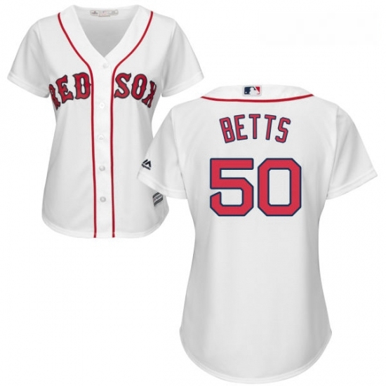 Womens Majestic Boston Red Sox 50 Mookie Betts Authentic White Home MLB Jersey Womens Majestic Boston Red Sox 50 Mookie Betts Authentic White Home MLB Jersey