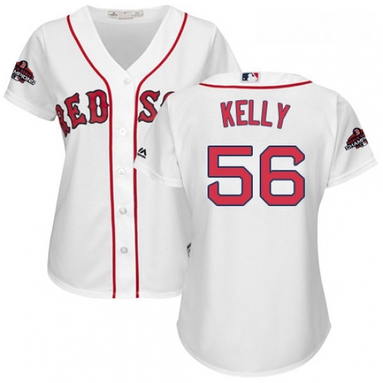 Womens Majestic Boston Red Sox 56 Joe Kelly Authentic White Home 2018 World Series Champions MLB Jersey Womens Majestic Boston Red Sox 56 Joe Kelly Authentic White Home 2018 World Series Champions MLB Jersey