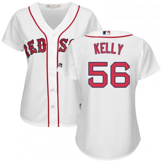 Womens Majestic Boston Red Sox 56 Joe Kelly Authentic White Home MLB Jersey Womens Majestic Boston Red Sox 56 Joe Kelly Authentic White Home MLB Jersey