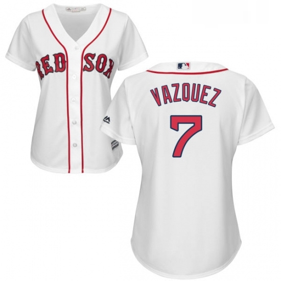 Womens Majestic Boston Red Sox 7 Christian Vazquez Authentic White Home MLB Jersey Womens Majestic Boston Red Sox 7 Christian Vazquez Authentic White Home MLB Jersey