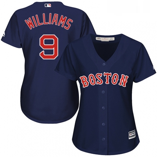 Womens Majestic Boston Red Sox 9 Ted Williams Replica Navy Blue Alternate Road MLB Jersey Womens Majestic Boston Red Sox 9 Ted Williams Replica Navy Blue Alternate Road MLB Jersey