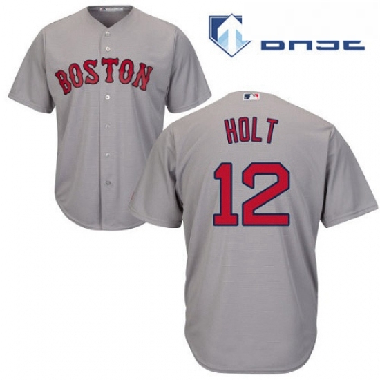 Youth Majestic Boston Red Sox 12 Brock Holt Replica Grey Road Cool Base MLB Jersey Youth Majestic Boston Red Sox 12 Brock Holt Replica Grey Road Cool Base MLB Jersey