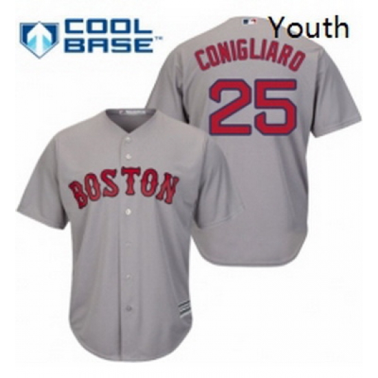 Youth Majestic Boston Red Sox 25 Tony Conigliaro Replica Grey Road Cool Base MLB Jersey Youth Majestic Boston Red Sox 25 Tony Conigliaro Replica Grey Road Cool Base MLB Jersey