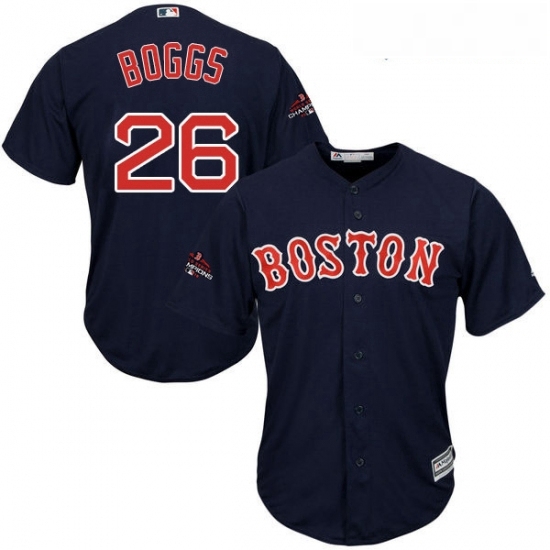 Youth Majestic Boston Red Sox 26 Wade Boggs Authentic Navy Blue Alternate Road Cool Base 2018 World Series Champions MLB Jersey Youth Majestic Boston Red Sox 26 Wade Boggs Authentic Navy Blue Alternate Road Cool Base 2018 World Series Champions MLB Jersey