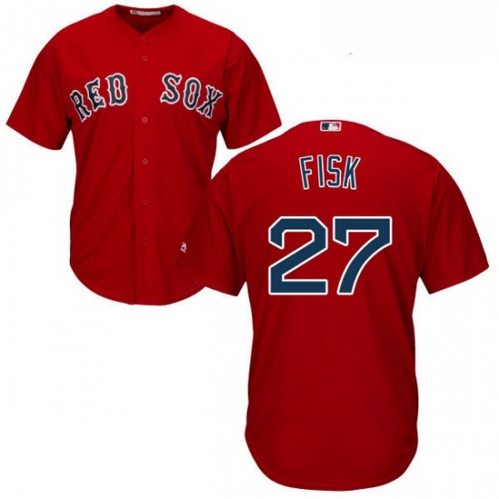 Youth Majestic Boston Red Sox 27 Carlton Fisk Replica Red Alternate Home Cool Base MLB Jersey Youth Majestic Boston Red Sox 27 Carlton Fisk Replica Red Alternate Home Cool Base MLB Jersey