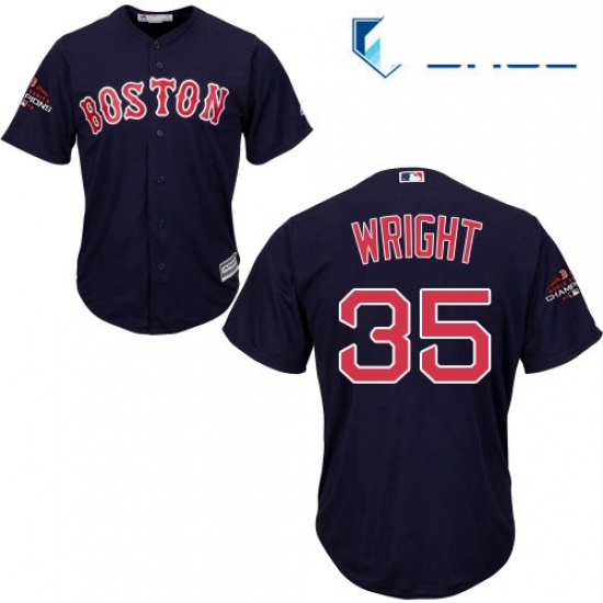 Youth Majestic Boston Red Sox 35 Steven Wright Authentic Navy Blue Alternate Road Cool Base 2018 World Series Champions MLB Jersey Youth Majestic Boston Red Sox 35 Steven Wright Authentic Navy Blue Alternate Road Cool Base 2018 World Series Champions MLB Jersey
