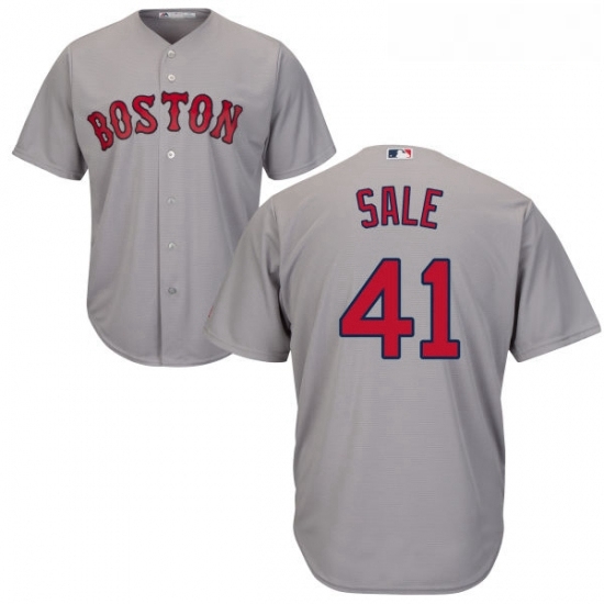 Youth Majestic Boston Red Sox 41 Chris Sale Authentic Grey Road Cool Base MLB Jersey Youth Majestic Boston Red Sox 41 Chris Sale Authentic Grey Road Cool Base MLB Jersey