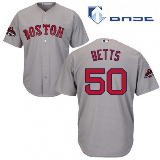 Youth Majestic Boston Red Sox 50 Mookie Betts Authentic Grey Road Cool Base 2018 World Series Champions MLB Jersey Youth Majestic Boston Red Sox 50 Mookie Betts Authentic Grey Road Cool Base 2018 World Series Champions MLB Jersey