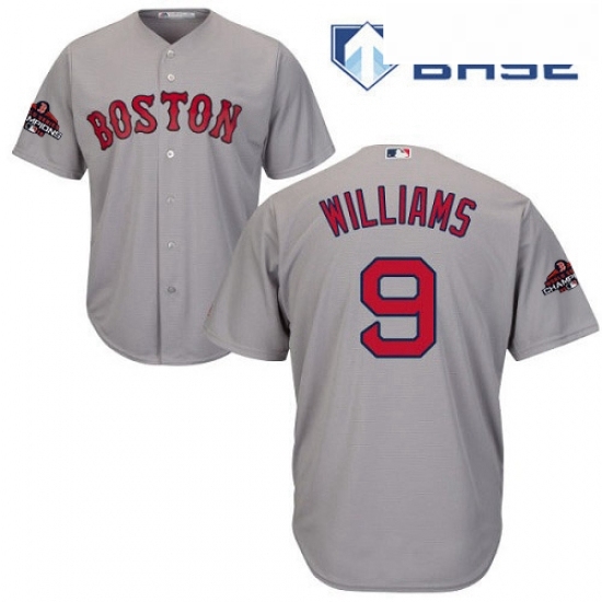 Youth Majestic Boston Red Sox 9 Ted Williams Authentic Grey Road Cool Base 2018 World Series Champions MLB Jersey Youth Majestic Boston Red Sox 9 Ted Williams Authentic Grey Road Cool Base 2018 World Series Champions MLB Jersey