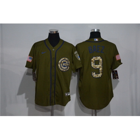 Cubs 9 Javier Baez Olive 2020 Nike Cool Base Jersey Cubs 9 Javier Baez Olive 2020 Nike Cool Base Jersey