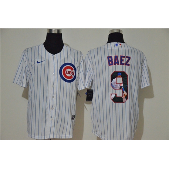 Cubs 9 Javier Baez White Nike Cool Base Player Jersey Cubs 9 Javier Baez White Nike Cool Base Player Jersey