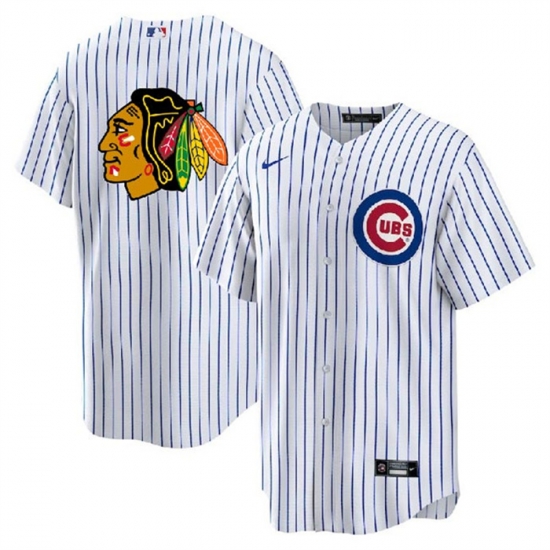 Men Chicago Cubs 26 Blackhawks White Cool Base Stitched Baseball Jersey Men Chicago Cubs 26 Blackhawks White Cool Base Stitched Baseball Jersey