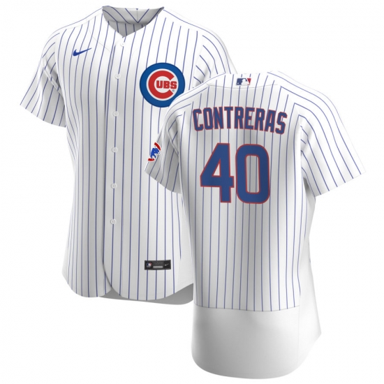 Men Chicago Cubs 40 Willson Contreras Men Nike White Home 2020 Flex Base Player Jersey Men Chicago Cubs 40 Willson Contreras Men Nike White Home 2020 Flex Base Player Jersey