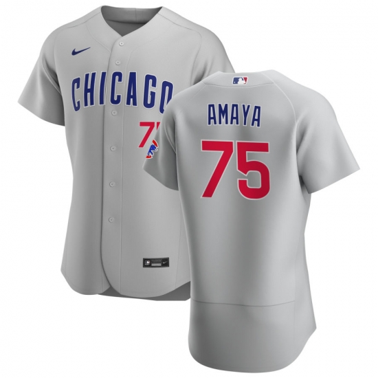 Men Chicago Cubs 75 Miguel Amaya Men Nike Gray Road 2020 Flex Base Team Jersey Men Chicago Cubs 75 Miguel Amaya Men Nike Gray Road 2020 Flex Base Team Jersey
