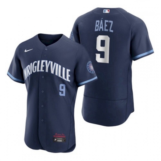 Men's Cubs Wrigleyville Javier Baez City Connect Authentic Jersey Men's Cubs Wrigleyville Javier Baez City Connect Authentic Jersey