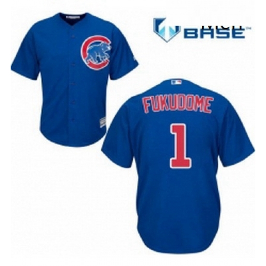 Mens Majestic Chicago Cubs 1 Kosuke Fukudome Replica Royal Blue Alternate Cool Base MLB Jersey Mens Majestic Chicago Cubs 1 Kosuke Fukudome Replica Royal Blue Alternate Cool Base MLB Jersey