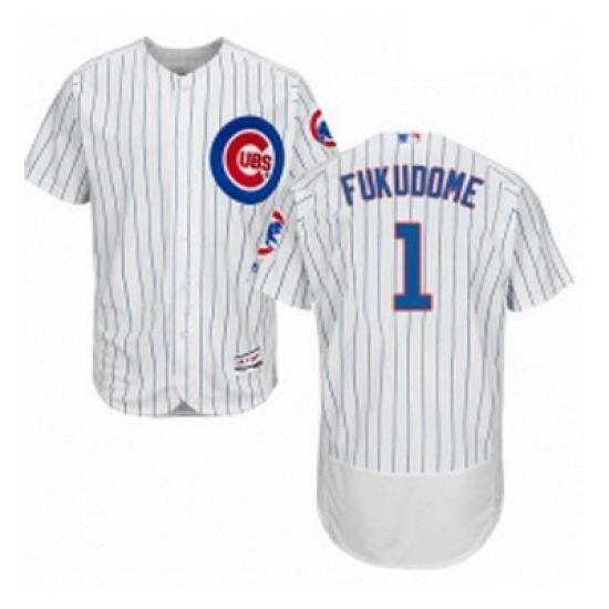 Mens Majestic Chicago Cubs 1 Kosuke Fukudome White Home Flex Base Authentic Collection MLB Jersey Mens Majestic Chicago Cubs 1 Kosuke Fukudome White Home Flex Base Authentic Collection MLB Jersey