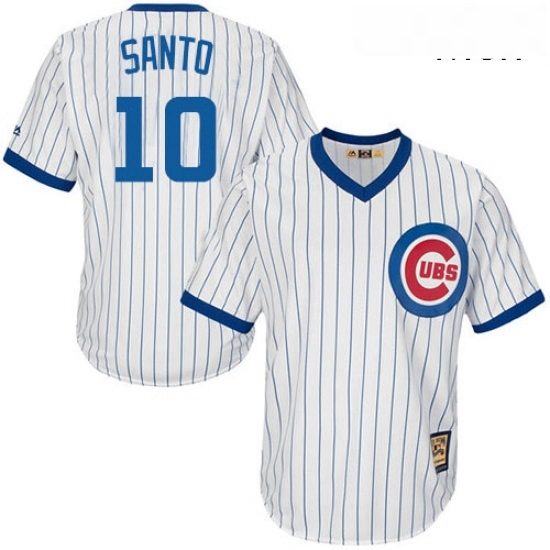 Mens Majestic Chicago Cubs 10 Ron Santo Authentic White Home Cooperstown MLB Jersey Mens Majestic Chicago Cubs 10 Ron Santo Authentic White Home Cooperstown MLB Jersey