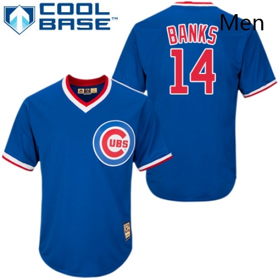Mens Majestic Chicago Cubs 14 Ernie Banks Replica Royal Blue Cooperstown MLB Jersey Mens Majestic Chicago Cubs 14 Ernie Banks Replica Royal Blue Cooperstown MLB Jersey