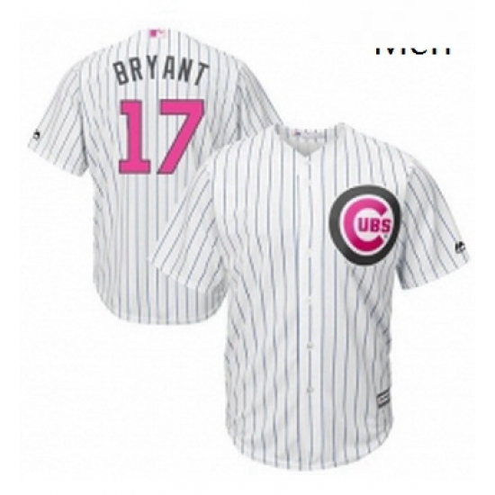 Mens Majestic Chicago Cubs 17 Kris Bryant Replica White 2016 Mothers Day Cool Base MLB Jersey Mens Majestic Chicago Cubs 17 Kris Bryant Replica White 2016 Mothers Day Cool Base MLB Jersey
