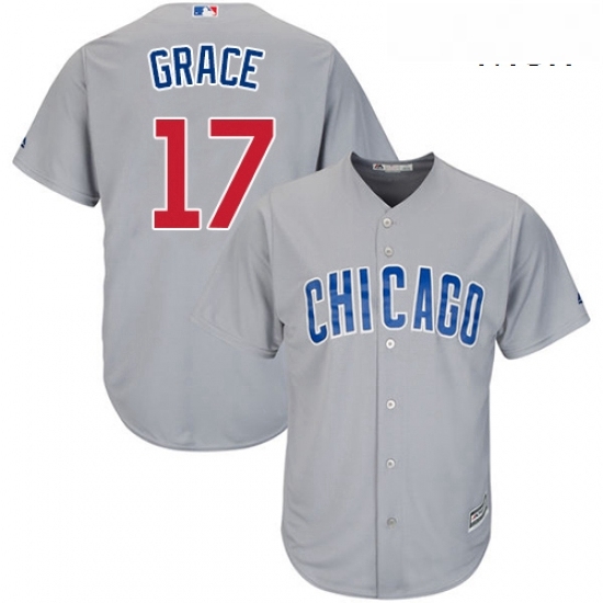 Mens Majestic Chicago Cubs 17 Mark Grace Replica Grey Road Cool Base MLB Jersey Mens Majestic Chicago Cubs 17 Mark Grace Replica Grey Road Cool Base MLB Jersey