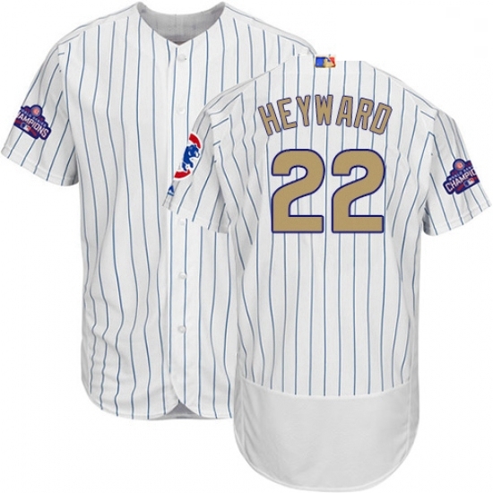Mens Majestic Chicago Cubs 22 Jason Heyward Authentic White 2017 Gold Program Flex Base MLB Jersey Mens Majestic Chicago Cubs 22 Jason Heyward Authentic White 2017 Gold Program Flex Base MLB Jersey