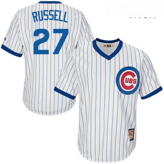 Mens Majestic Chicago Cubs 27 Addison Russell Authentic White Home Cooperstown MLB Jersey Mens Majestic Chicago Cubs 27 Addison Russell Authentic White Home Cooperstown MLB Jersey