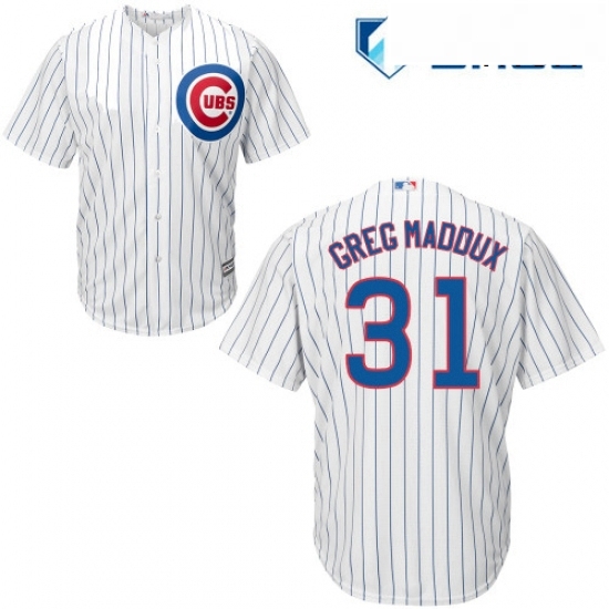 Mens Majestic Chicago Cubs 31 Greg Maddux Replica White Home Cool Base MLB Jersey Mens Majestic Chicago Cubs 31 Greg Maddux Replica White Home Cool Base MLB Jersey