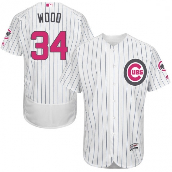 Mens Majestic Chicago Cubs 34 Kerry Wood Authentic White 2016 Mothers Day Fashion Flex Base MLB Jersey Mens Majestic Chicago Cubs 34 Kerry Wood Authentic White 2016 Mothers Day Fashion Flex Base MLB Jersey