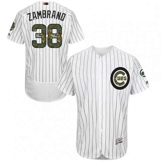 Mens Majestic Chicago Cubs 38 Carlos Zambrano Authentic White 2016 Memorial Day Fashion Flex Base MLB Jersey Mens Majestic Chicago Cubs 38 Carlos Zambrano Authentic White 2016 Memorial Day Fashion Flex Base MLB Jersey