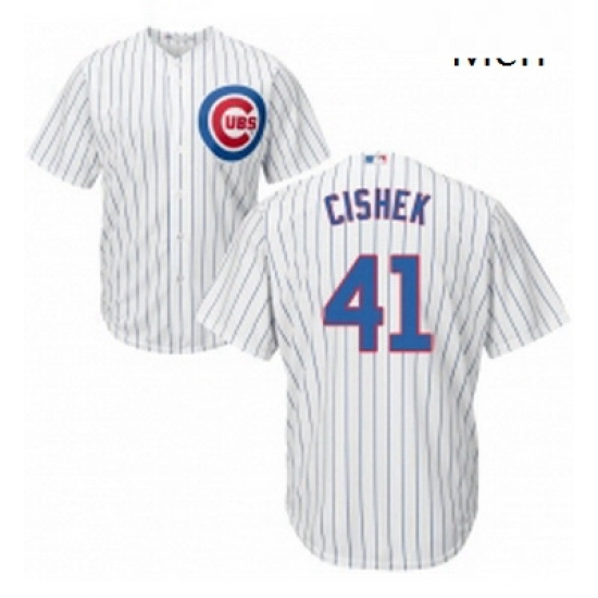 Mens Majestic Chicago Cubs 41 Steve Cishek Replica White Home Cool Base MLB Jersey Mens Majestic Chicago Cubs 41 Steve Cishek Replica White Home Cool Base MLB Jersey
