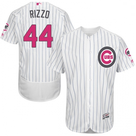 Mens Majestic Chicago Cubs 44 Anthony Rizzo Authentic White 2016 Mothers Day Fashion Flex Base MLB Jersey Mens Majestic Chicago Cubs 44 Anthony Rizzo Authentic White 2016 Mothers Day Fashion Flex Base MLB Jersey