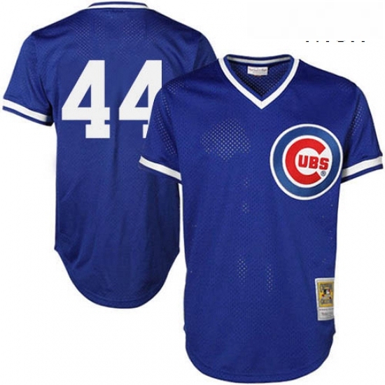 Mens Majestic Chicago Cubs 44 Anthony Rizzo Replica Royal Blue Throwback MLB Jersey Mens Majestic Chicago Cubs 44 Anthony Rizzo Replica Royal Blue Throwback MLB Jersey