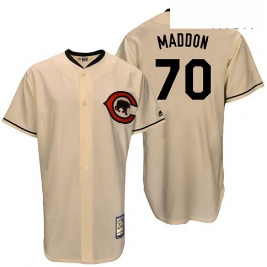 Mens Majestic Chicago Cubs 70 Joe Maddon Replica Cream Cooperstown Throwback MLB Jersey Mens Majestic Chicago Cubs 70 Joe Maddon Replica Cream Cooperstown Throwback MLB Jersey