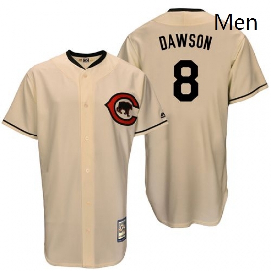 Mens Majestic Chicago Cubs 8 Andre Dawson Replica Cream Cooperstown Throwback MLB Jersey Mens Majestic Chicago Cubs 8 Andre Dawson Replica Cream Cooperstown Throwback MLB Jersey