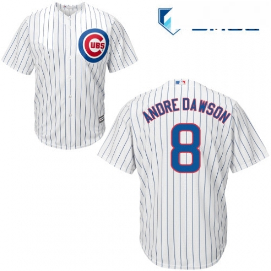Mens Majestic Chicago Cubs 8 Andre Dawson Replica White Home Cool Base MLB Jersey Mens Majestic Chicago Cubs 8 Andre Dawson Replica White Home Cool Base MLB Jersey