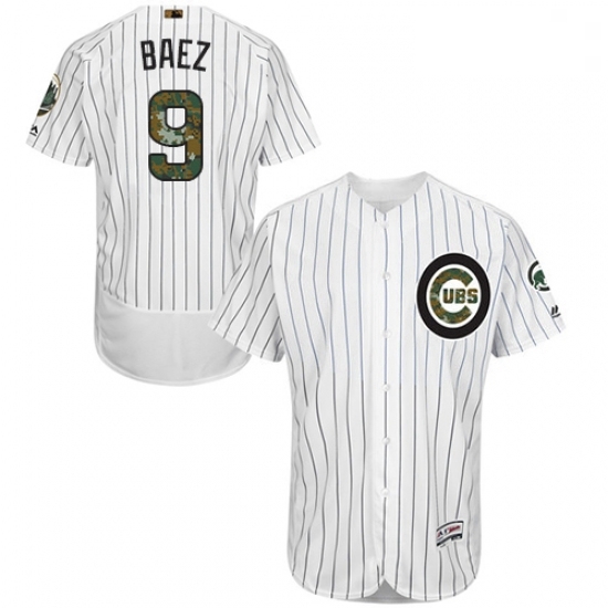 Mens Majestic Chicago Cubs 9 Javier Baez Authentic White 2016 Memorial Day Fashion Flex Base MLB Jersey Mens Majestic Chicago Cubs 9 Javier Baez Authentic White 2016 Memorial Day Fashion Flex Base MLB Jersey