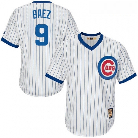 Mens Majestic Chicago Cubs 9 Javier Baez Authentic White Home Cooperstown MLB Jersey Mens Majestic Chicago Cubs 9 Javier Baez Authentic White Home Cooperstown MLB Jersey