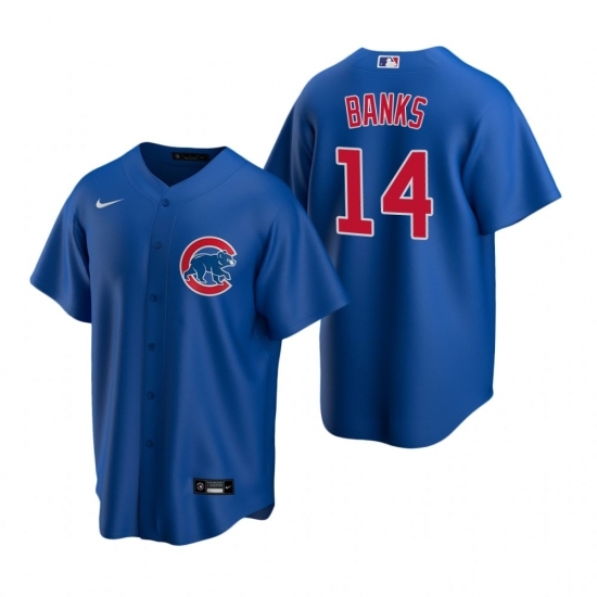 Mens Nike Chicago Cubs 14 Ernie Banks Royal Alternate Stitched Baseball Jerse Mens Nike Chicago Cubs 14 Ernie Banks Royal Alternate Stitched Baseball Jerse