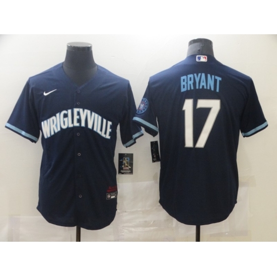 Men's Nike Chicago Cubs #17 Kris Bryant Navy Royal Alternate Stitched Baseball Jersey Men's Nike Chicago Cubs #17 Kris Bryant Navy Royal Alternate Stitched Baseball Jersey