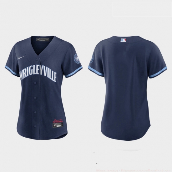 Chicago Cubs Women Nike 2021 City Connect Navy MLB Jersey Chicago Cubs Women Nike 2021 City Connect Navy MLB Jersey