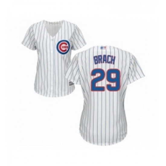 Womens Chicago Cubs 29 Brad Brach Authentic White Home Cool Base Baseball Jersey Womens Chicago Cubs 29 Brad Brach Authentic White Home Cool Base Baseball Jersey