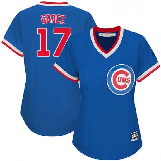 Womens Majestic Chicago Cubs 17 Mark Grace Authentic Royal Blue Cooperstown MLB Jersey Womens Majestic Chicago Cubs 17 Mark Grace Authentic Royal Blue Cooperstown MLB Jersey