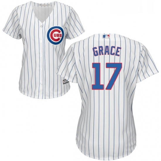 Womens Majestic Chicago Cubs 17 Mark Grace Authentic White Home Cool Base MLB Jersey Womens Majestic Chicago Cubs 17 Mark Grace Authentic White Home Cool Base MLB Jersey