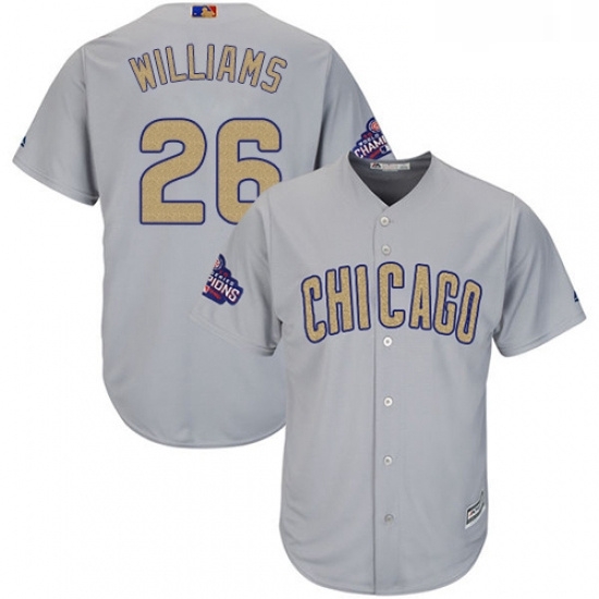 Womens Majestic Chicago Cubs 26 Billy Williams Authentic Gray 2017 Gold Champion MLB Jersey Womens Majestic Chicago Cubs 26 Billy Williams Authentic Gray 2017 Gold Champion MLB Jersey